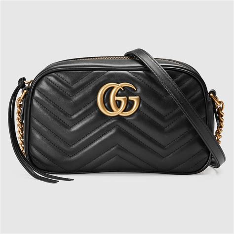 gucci authentic black leather gg marmont|Gucci Marmont bag price.